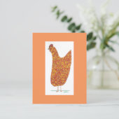 Glas in lood Hen: Hens die het Henhouse verlaten Briefkaart (Staand voorkant)
