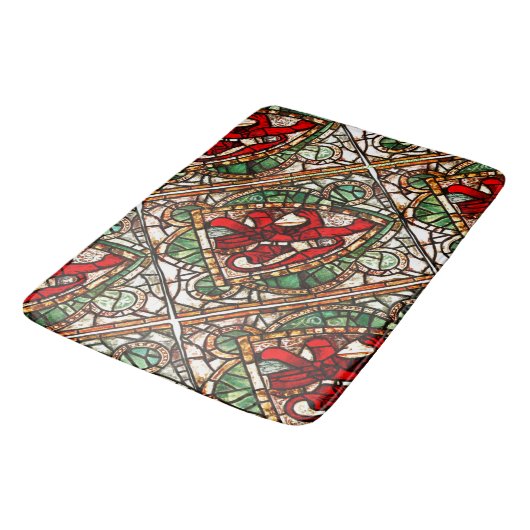 "Glas in lood~Heraldic Panel~14th Century" Badmat (Gekanteld)
