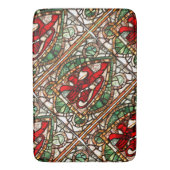 "Glas in lood~Heraldic Panel~14th Century" Badmat (Voorkant Verticaal)