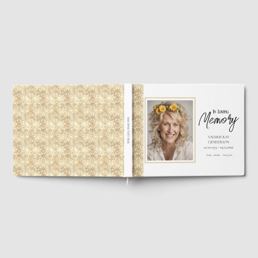 Glas in lood Herdenking Foto Gastenboek (Volledig)