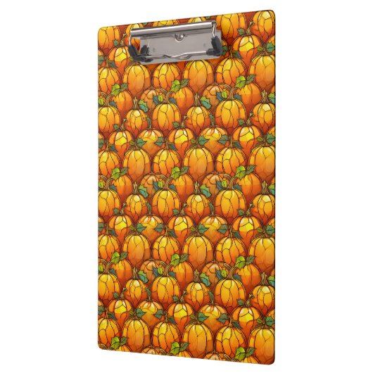 Glas in lood Herfst pompoenveld Klembord (Links)