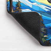 Glas in lood Herten in een bos Muismat (Hoek)