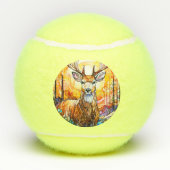 Glas in lood Herten Tennisballen (Achterkant)