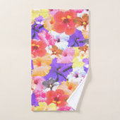 Glas in lood Hibiscus Flowers Collarge Handdoek (Handdoek)