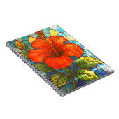 Glas in lood hibiscus notitieboek (Rechterzijde)