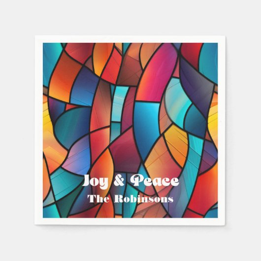 Glas in lood Holiday Party Servet (Voorkant)