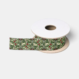 Glas in lood Holly Kerstmis Satijnen Lint
