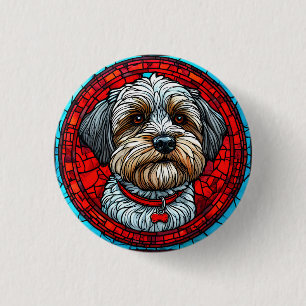 Glas-in-lood-hondenkunst Ronde Button 3,2 Cm