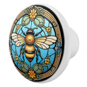 Glas in lood Honingbij Keramische Knop (Rechts)