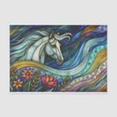 Glas in lood Horse Abstracte Decoupage Tissuepapier (Voorkant)