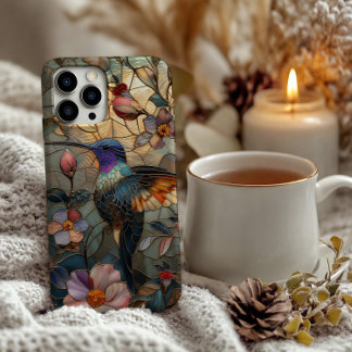 Glas in lood Hummingbird Design iPhone 11Pro Max Hoesje