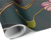 Glas in lood Hummingbird Pattern Spring Flowers Cadeaupapier (Rol Hoek)