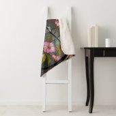 Glas in lood Hummingbird Pattern Spring Flowers Sherpa Deken (In situ)