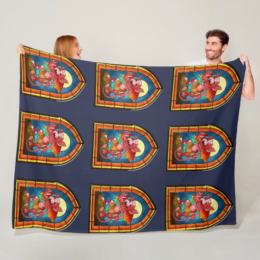 Glas in lood Imp Fleece Deken (In situ)