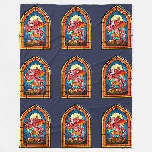 Glas in lood Imp Fleece Deken (Voorkant)