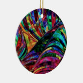 Glas in lood in Jewel Tones Abstracte Kunst Keramisch Ornament (Rechts)