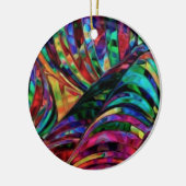 Glas in lood in Jewel Tones Abstracte Kunst Keramisch Ornament (Links)