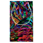 Glas in lood in Jewel Tones Abstracte Kunst Klein Cadeauzakje (Achterkant)