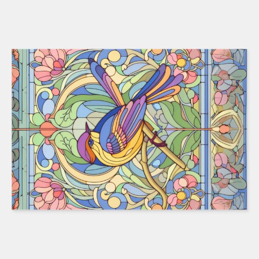 Glas in lood inpakpapier vel (Voorkant 2)