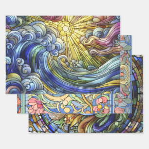 Glas in lood inpakpapier vel