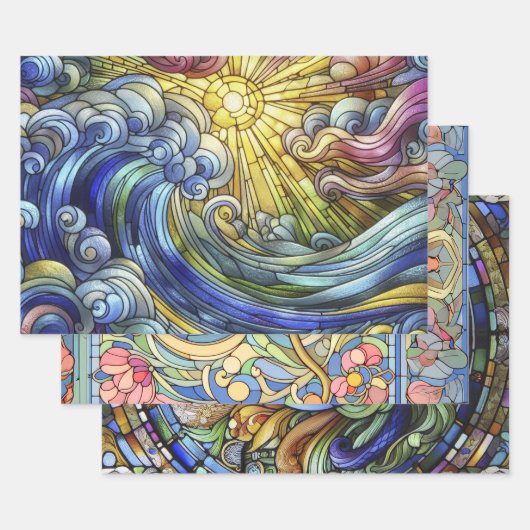 Glas in lood inpakpapier vel (Set)