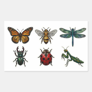 Glas-in-lood Insecten & Bugs Sticker Set