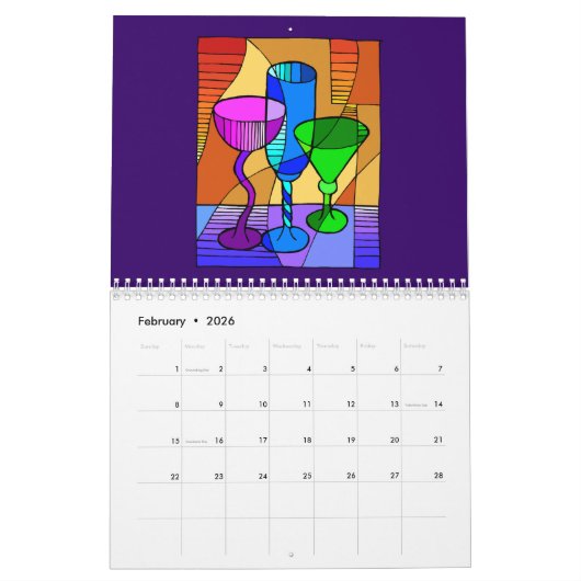 Glas in lood Inspirations 2022 Agenda Kalender (Feb 2026)