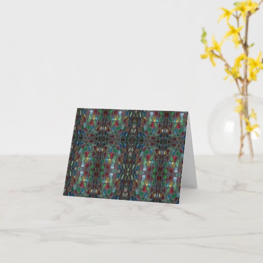 Glas in lood Inspirerend Note Kaart (Gele Bloem)