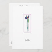 Glas in lood Iris 2   - CP-uitnodiging Kaart (Voorkant / Achterkant)