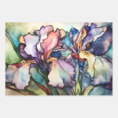 Glas in lood Iris Paarse zware decoupage Inpakpapier Vel (Voorkant 2)