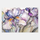Glas in lood Iris Paarse zware decoupage Inpakpapier Vel (Voorkant)
