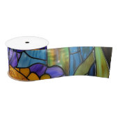 Glas in lood Iris Print 2D Satijnen Lint (Spoel)