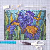 Glas in lood Iris Print 2D Tissuepapier (Craft)