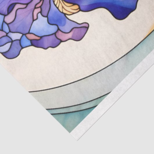 Glas in lood Irissen Tissuepapier (Detail)