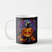 Glas in lood Jack-o'-Lantern: Spooky Elegance Koffiemok (Links)