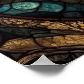 Glas in lood Jesus Art - Christelijk Poster (Hoek)