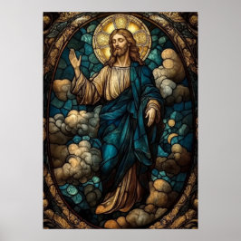Glas in lood Jesus Art - Christelijk Poster