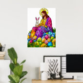 Glas in lood Jesus Easter Egg Poster (Thuiskantoor)