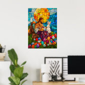 Glas in lood Jesus Easter Egg Poster (Thuiskantoor)