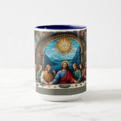 Glas in lood Jesus Laatste Avondmaal Christelijk K Mok (Midden)