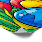 Glas in lood Jezus Christelijk Pasen Poster (Hoek)