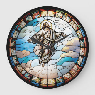 Glas in lood Jezus Design Clock Grote Klok