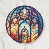 Glas in lood Joy & Peace Kerstfoto Bedankjes Labels (Voorkant)