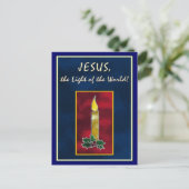 Glas in lood kaars briefkaart (Staand voorkant)