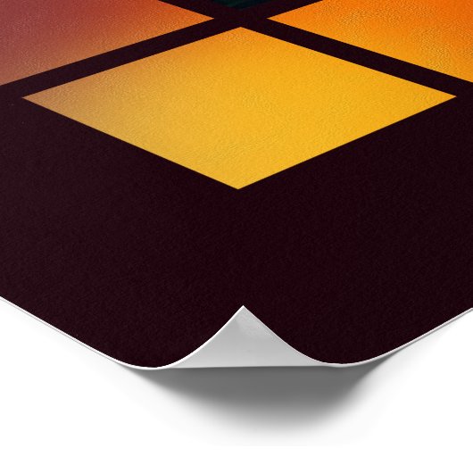 Glas in lood kaarsen MIxed Media Painting Art Poster (Hoek)