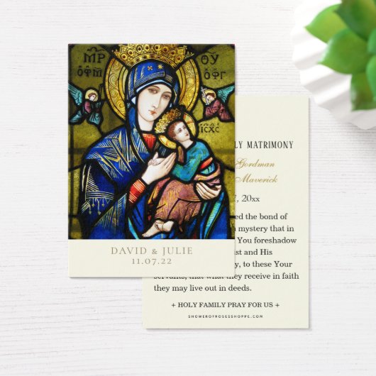 Glas in lood Kaart katholieke bruiloft (Bureau)