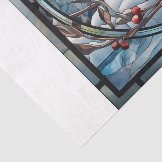 Glas in lood kardinaal tissuepapier (Detail)