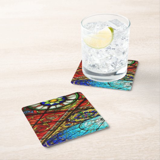 Glas in lood kartonnen onderzetters (Insitu)