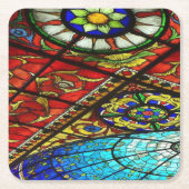 Glas in lood kartonnen onderzetters (Voorkant)