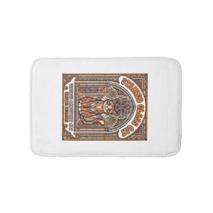 Glas-in-lood Kat Kat Glas-in-lood Kerk Vintage Badmat